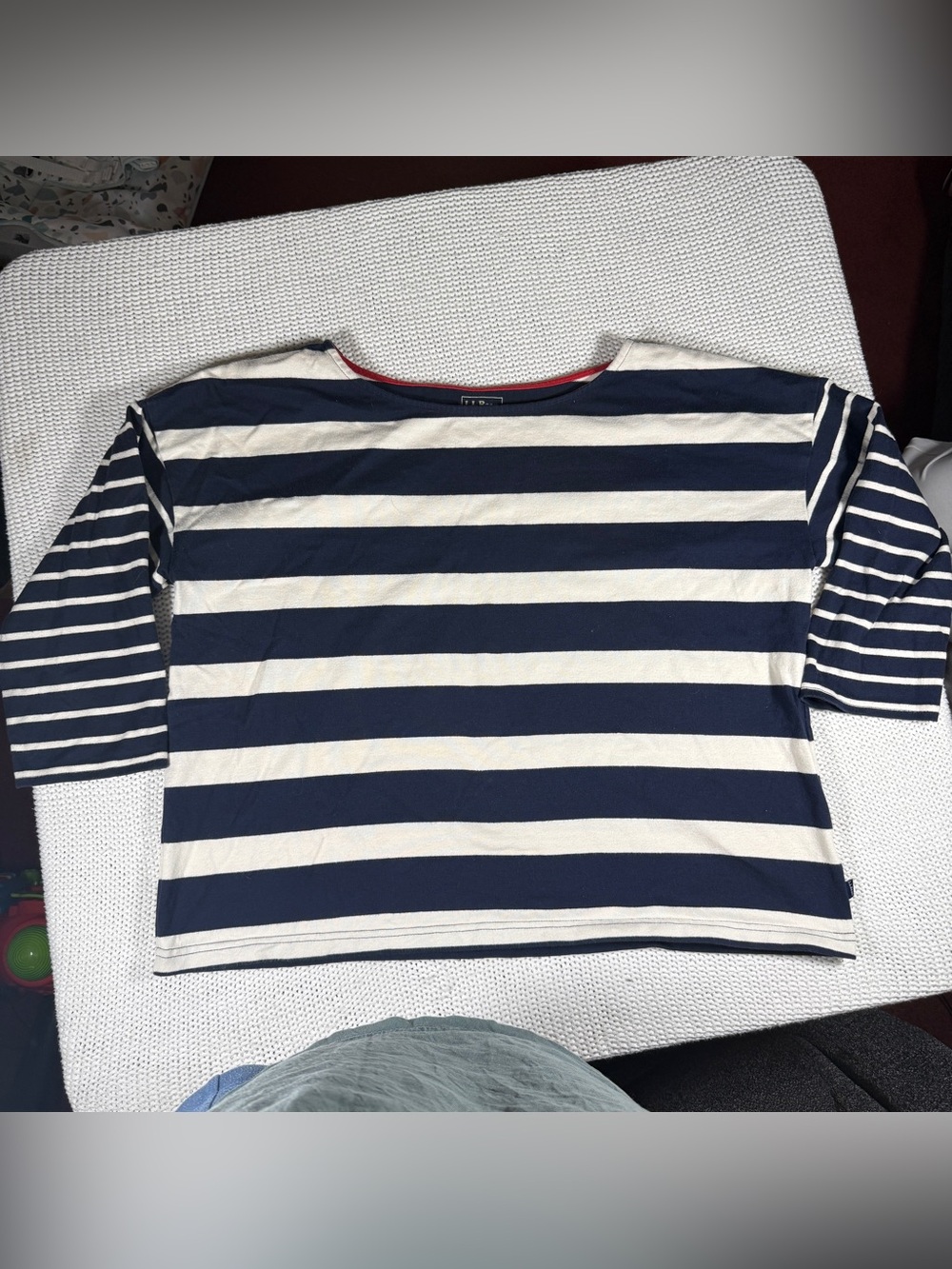 L.L.Bean Women’s Striped 3/4 Sleeve Top – XL